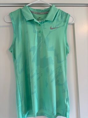Nike Sleeveless Dri-FIT Polo - Aqua Mint